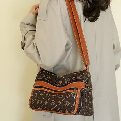 United States Fashion Colorblock Crossbody Bag in Brown or White for Women - Teleplus united states chf fashion