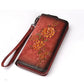 United States Flower Leather Wallet for Women CHF Packing Handbag - Cattlehide Chic the Fancy Cow Lover united states