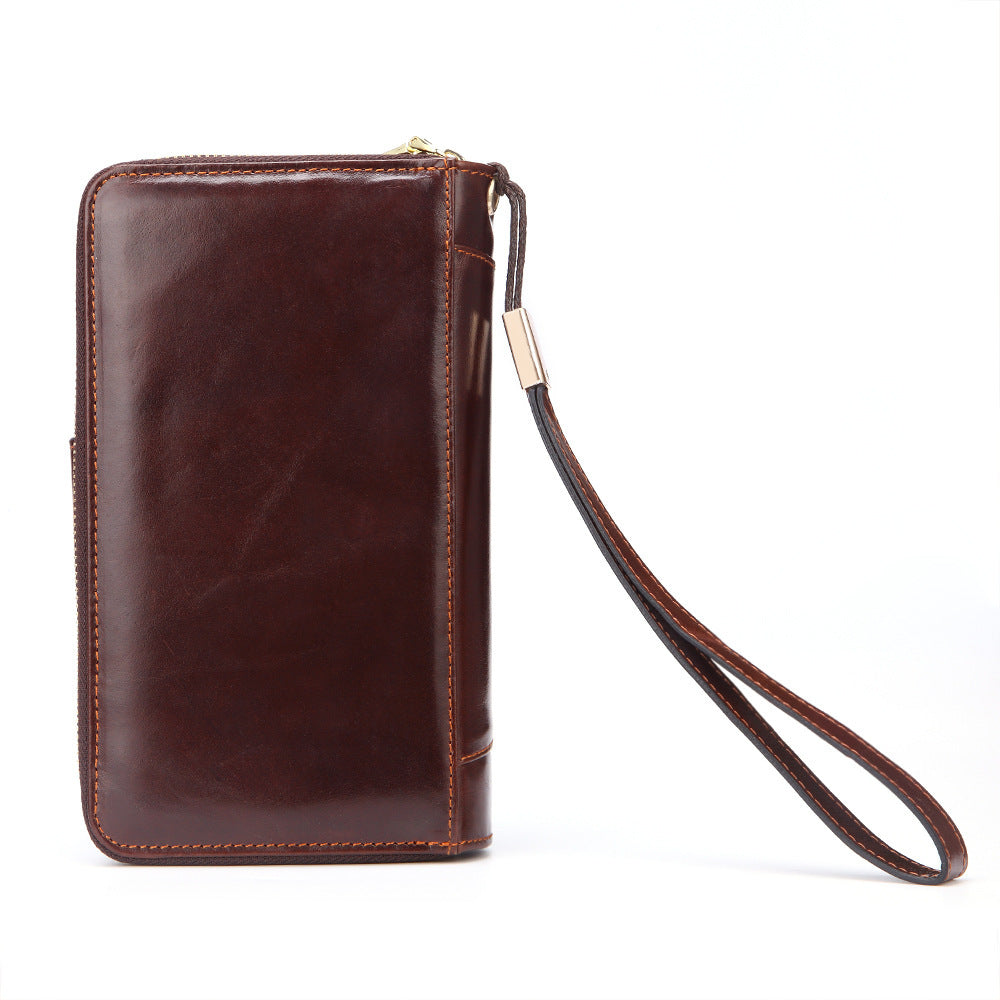 United States Genuine Leather Wallet with Waterproof Cowhide and Classic Stitching - That Holds Everything Except