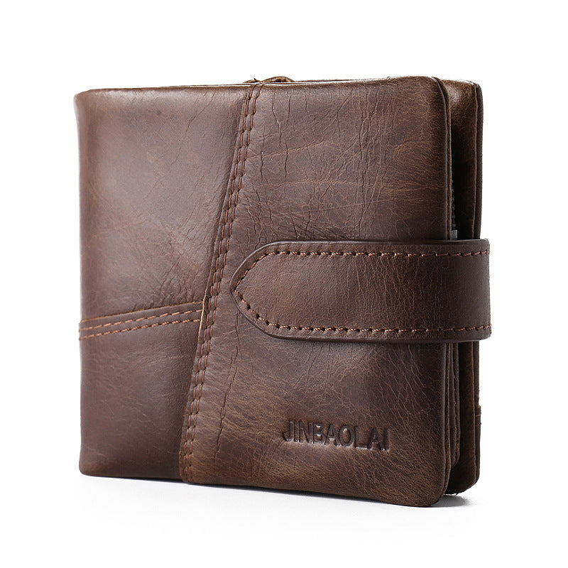 United States Leather Card Holder with Layer Cowhide and Folding Design - First Wallet For Stylish Dudes Only united
