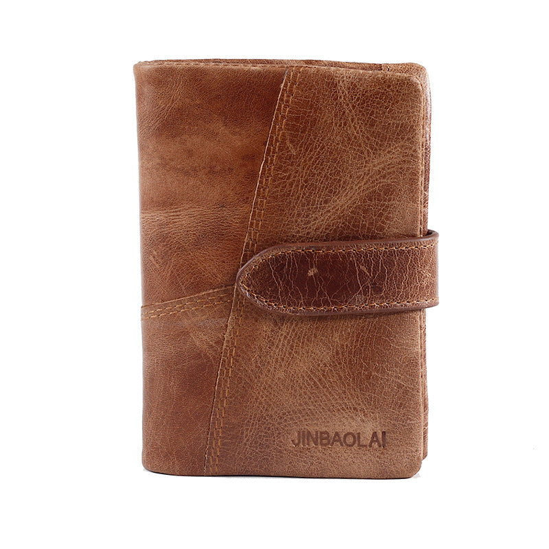 United States Leather Card Holder with Layer Cowhide and Folding Design - First Wallet For Stylish Dudes Only united