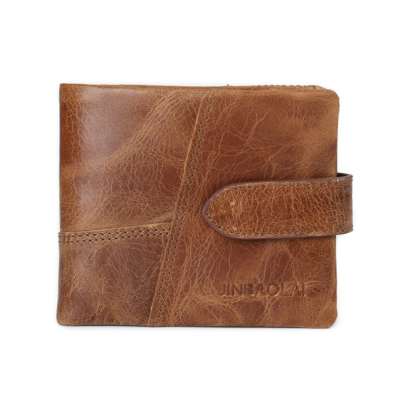 United States Leather Card Holder with Layer Cowhide and Folding Design - First Wallet For Stylish Dudes Only united