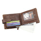United States Leather Card Holder with Layer Cowhide and Folding Design - First Wallet For Stylish Dudes Only united