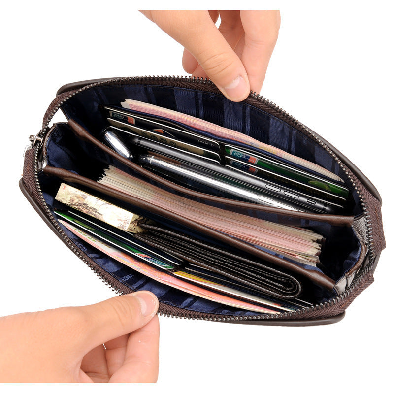 United States Leather Clutch with Polyester Lining for Daily - Sleek the Master of Casual Style united states chf