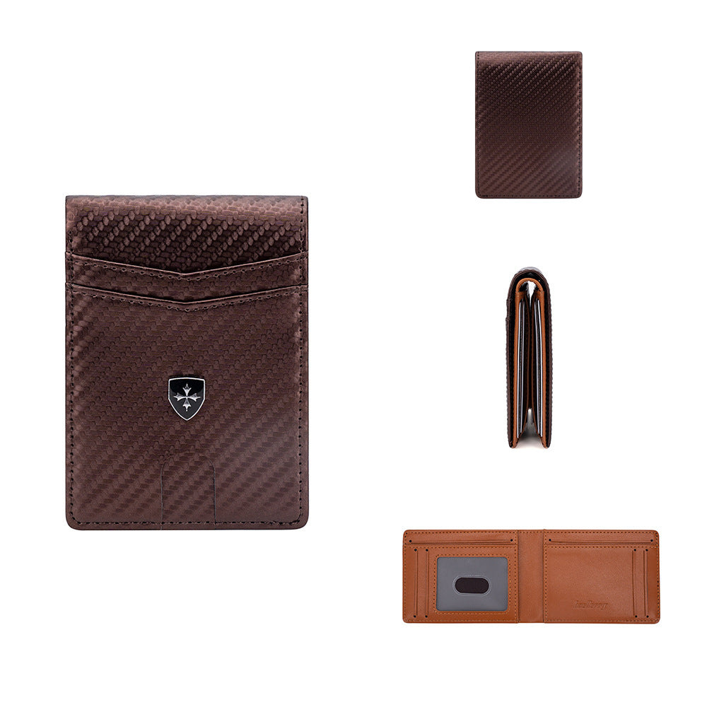 United States Leather Wallet Short with Anti-Theft Card Slots and Polyester Lining - Meet Your New Simple Stylish