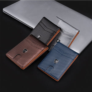 United States Leather Wallet Short with Anti-Theft Card Slots and Polyester Lining - Meet Your New Simple Stylish
