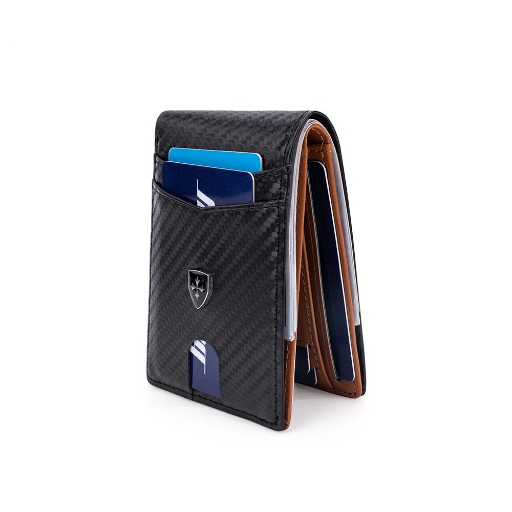 United States Leather Wallet Short with Anti-Theft Card Slots and Polyester Lining - Meet Your New Simple Stylish