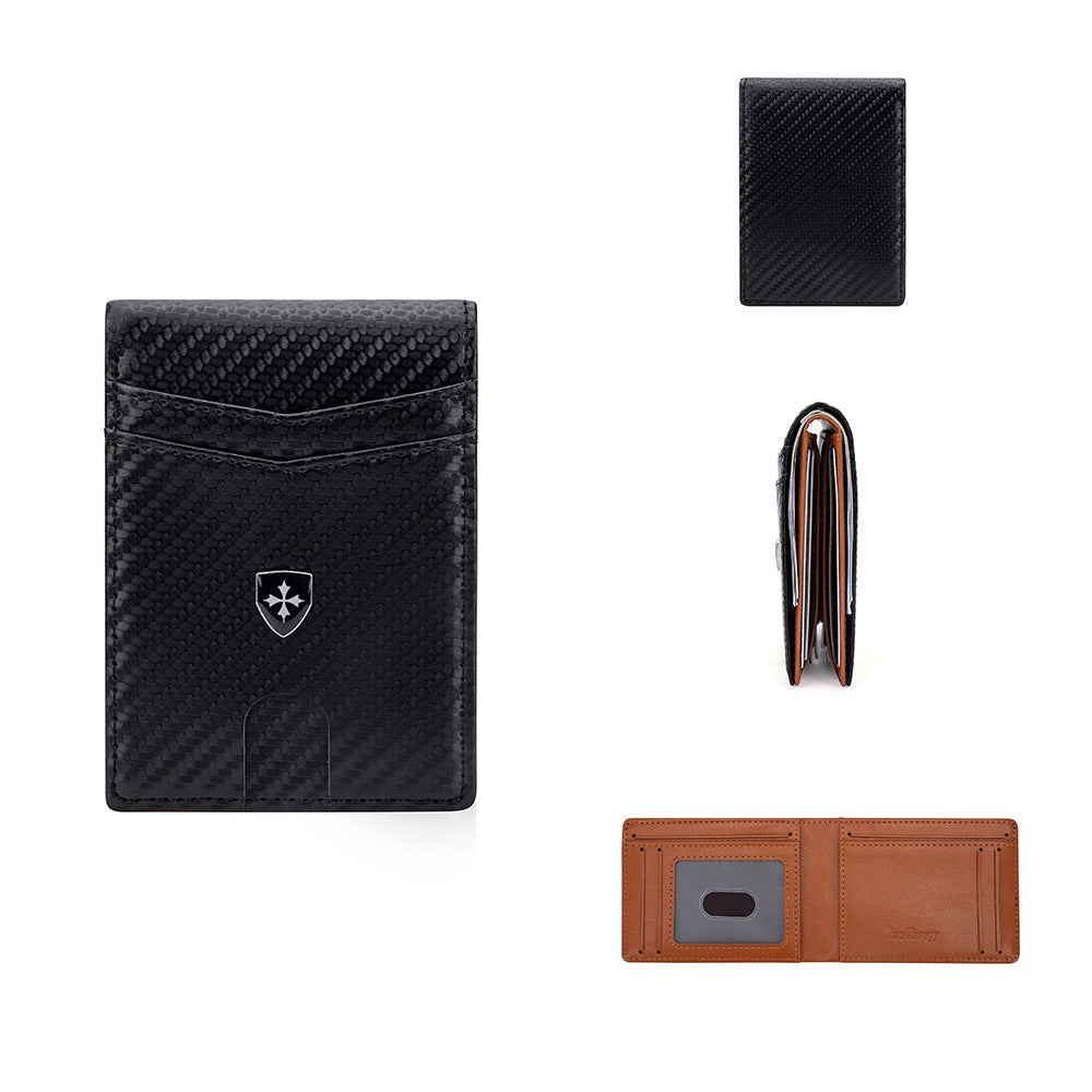 United States Leather Wallet Short with Anti-Theft Card Slots and Polyester Lining - Meet Your New Simple Stylish