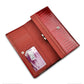 United States Leather Wallet with Crocodile Pattern and Genuine Cow Split - Wallet: Fashionable Snaps Crocs united