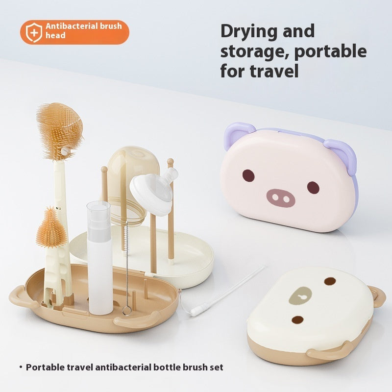 United States Milk Coffee White Fragrant Purple Brush Set Portable Bottle Cleaner - for Tiny Bottles and Big Messes