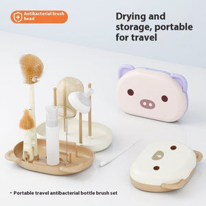 United States Milk Coffee White Fragrant Purple Brush Set Portable Bottle Cleaner - for Tiny Bottles and Big Messes