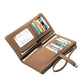 United States PU Leather Card Holder in Green Black Pink Blue Apricot Brown - Stylish Long Wallets for Women and Other