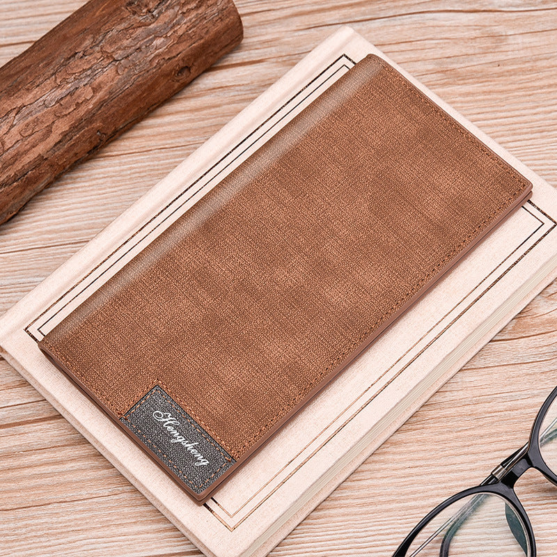 United States PU Leather Long Wallet with Card and ID Slots - Men’s Wallet: Stylish for All united states chf long