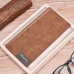 United States PU Leather Long Wallet with Card and ID Slots - Men’s Wallet: Stylish for All united states chf long