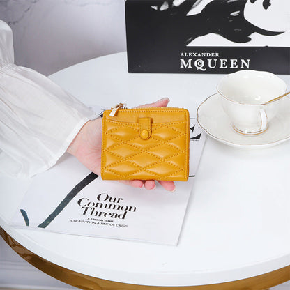 United States Sheepskin Card Bag for Women with Big Money Clip and Zipper Grid - Ladies Who Love Style Fun united