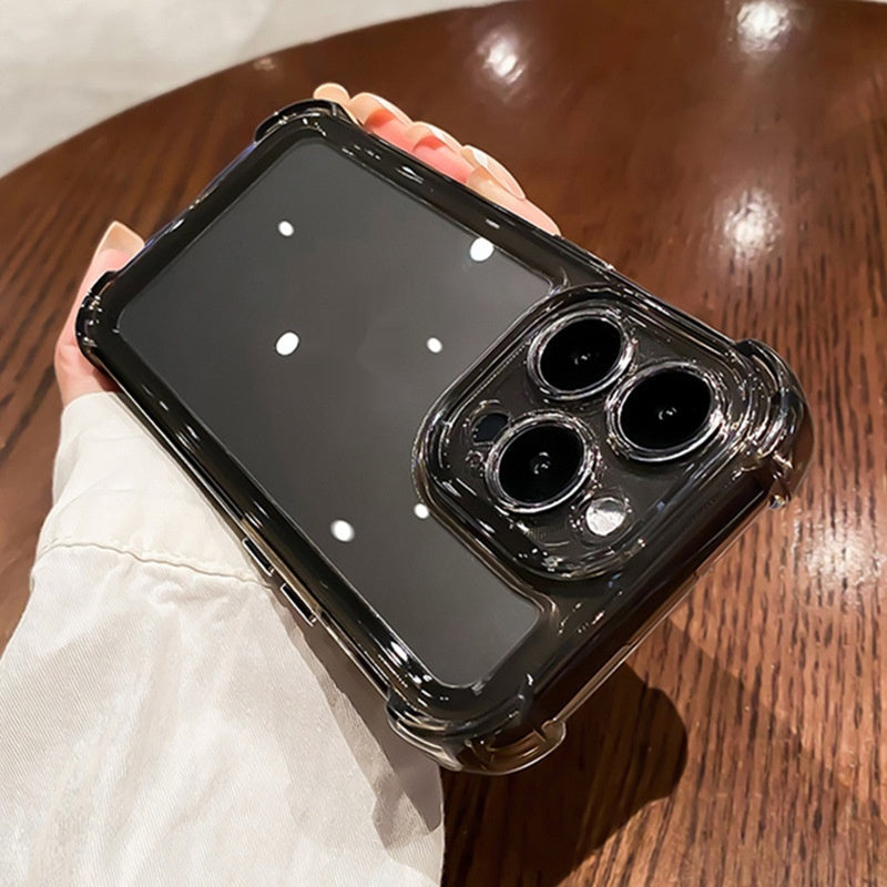 United States Shockproof Cellphone Shell with Transparent Purple Black Finish - united states chf cellphone shell