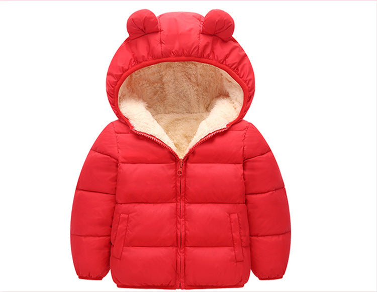 United States Trendy Cotton Coat with Soft Fabric Coating and Hood - united states chf cotton coat