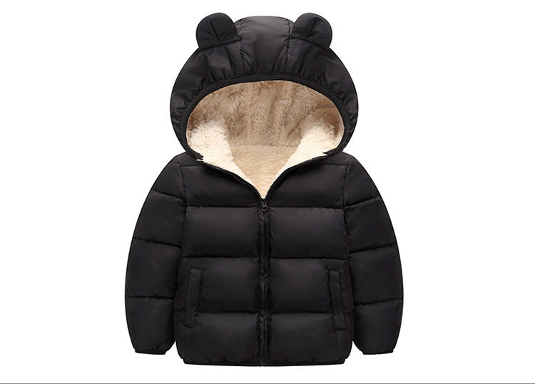 United States Trendy Cotton Coat with Soft Fabric Coating and Hood - united states chf cotton coat