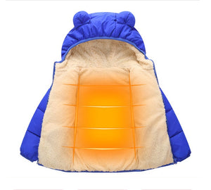 United States Trendy Cotton Coat with Soft Fabric Coating and Hood - united states chf cotton coat