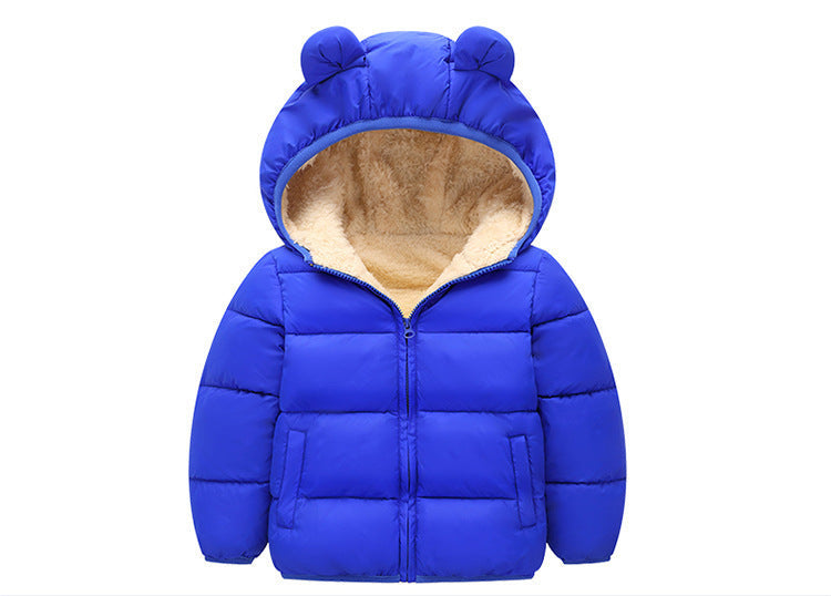 United States Trendy Cotton Coat with Soft Fabric Coating and Hood - united states chf cotton coat