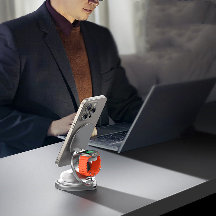 United States Universal Phone and Headphone Charger with CHF Compatibility - Charge Like a Pro This Funky 3-in-1 Stand