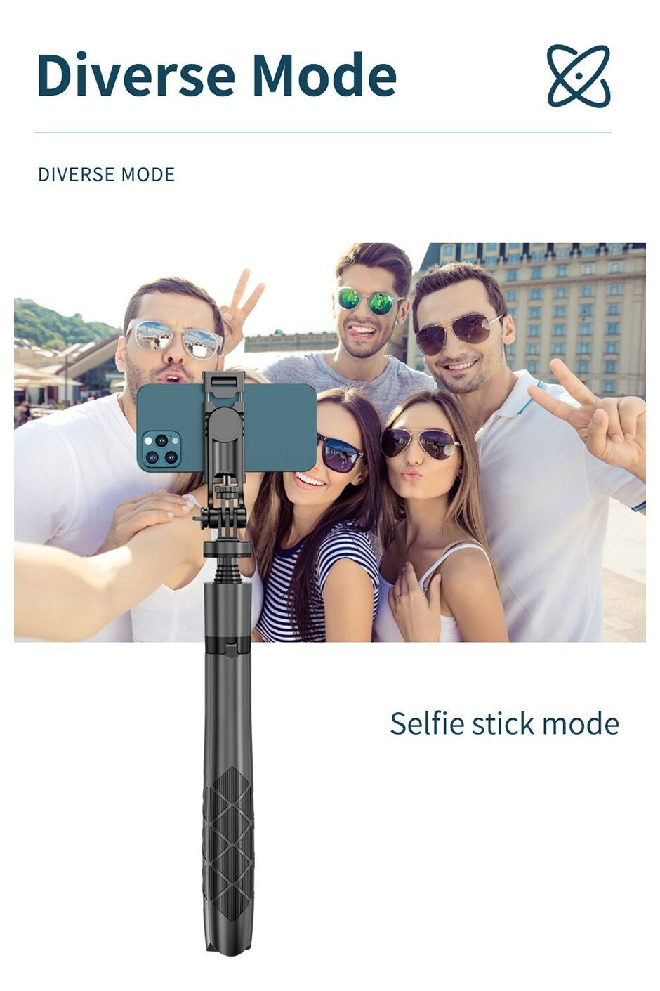 Universal Alloy Stand Set for Selfie Stick Double and Single Light Versions in the United States - Teleplus US selfie