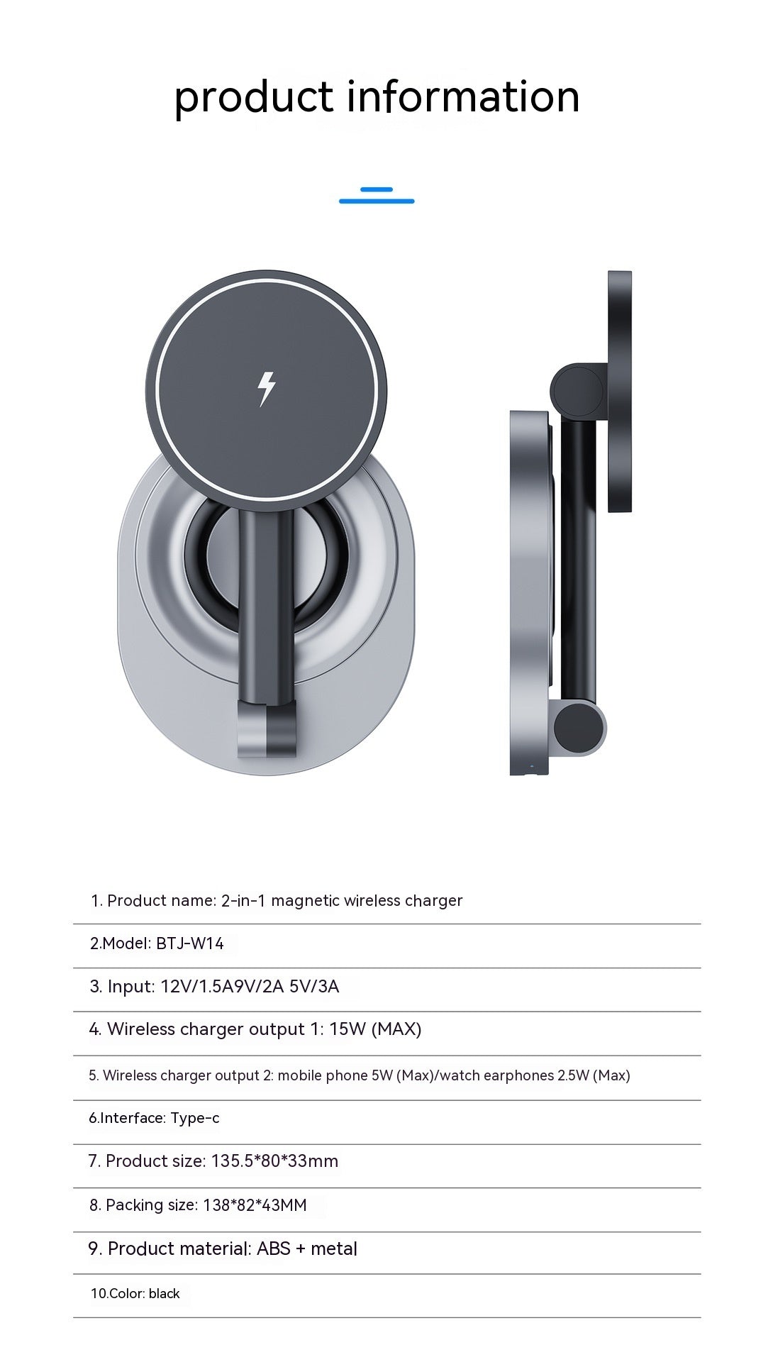 Universal Black USB Charging QC3.0 for United States and CHF Devices - Fold It Snap Charge It: Magically Yours united