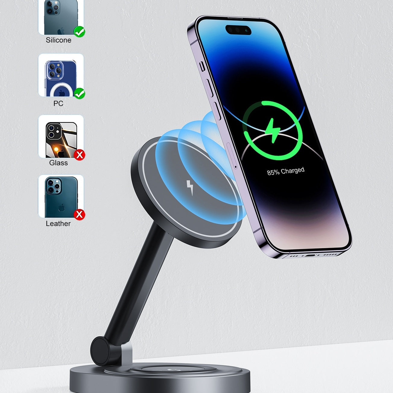 Universal Black USB Charging QC3.0 for United States and CHF Devices - Fold It Snap Charge It: Magically Yours united