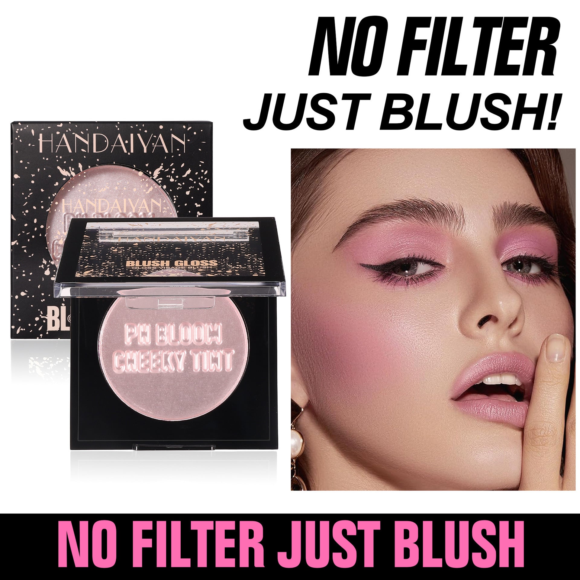 Universal Blush Net 5g Cream Lip Cheek Pearlescent Monochrome Colors - Teleplus and blush cream lip cheek pearlescent