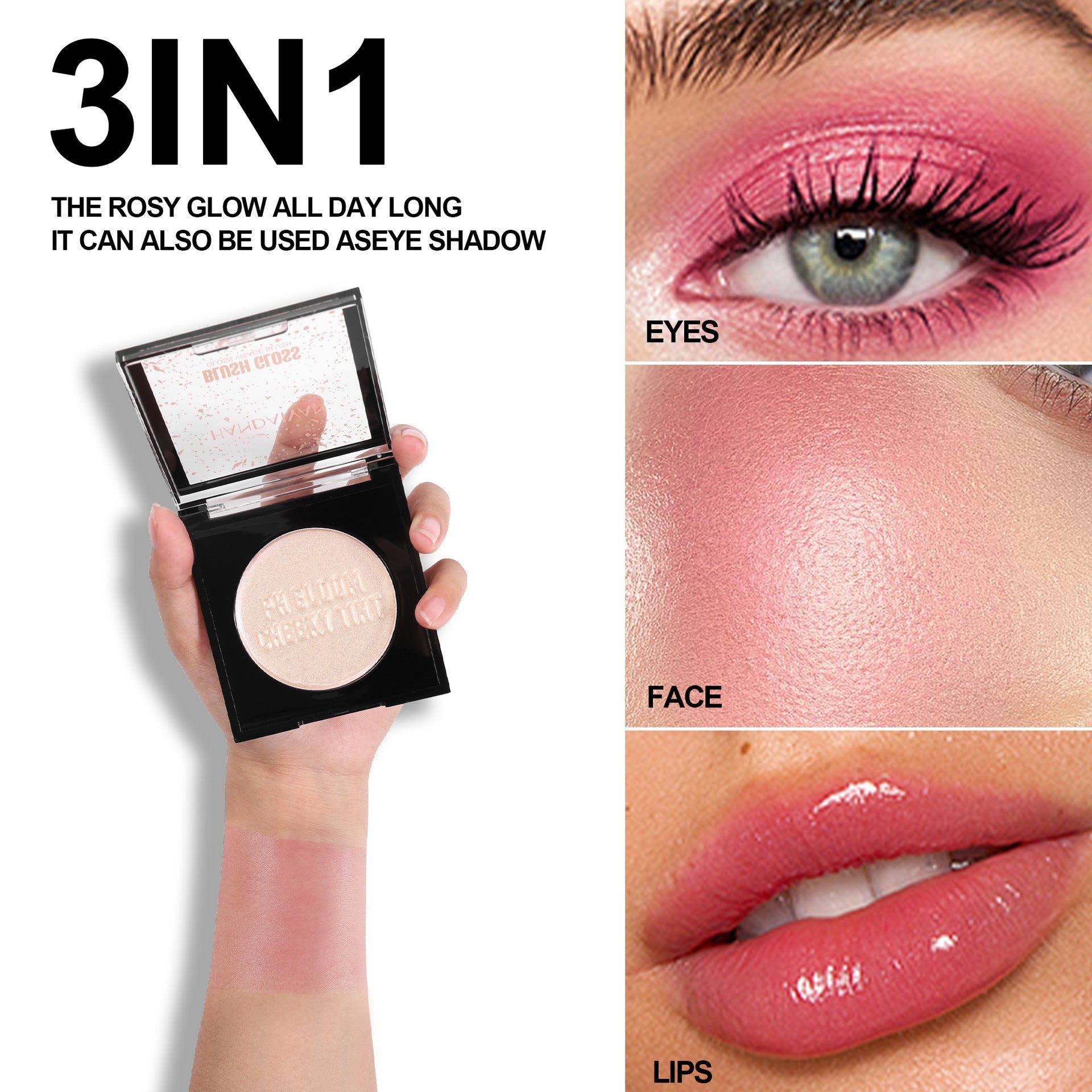 Universal Blush Net 5g Cream Lip Cheek Pearlescent Monochrome Colors - Teleplus and blush cream lip cheek pearlescent