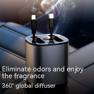 Universal Car Charging Cable for United States Vehicles with Retractable Design - Charge Your Cup With Two Wires