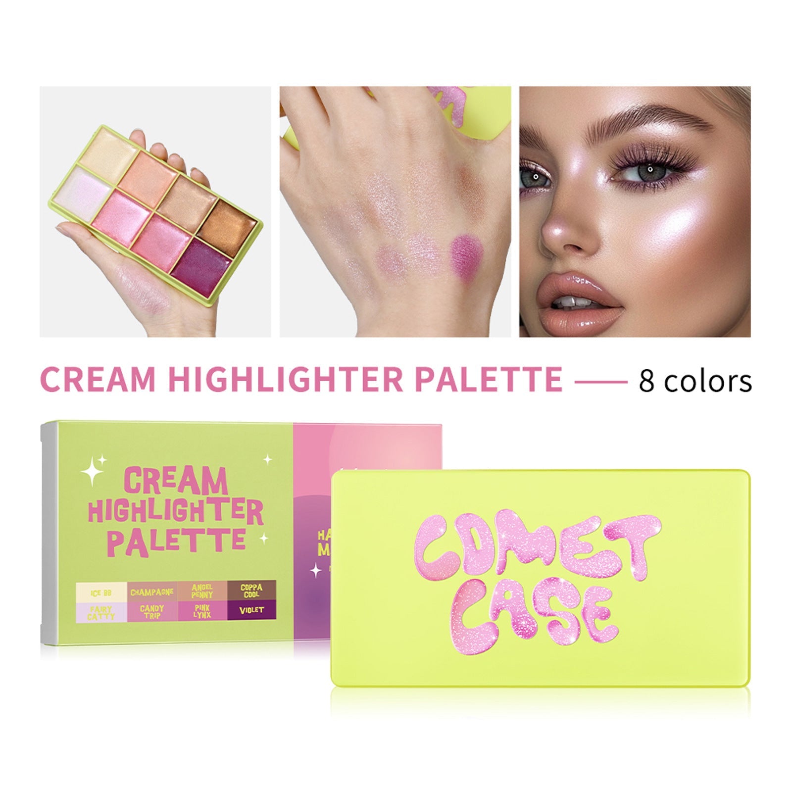Universal Colors Highlighting Powder for Blush and Rouge Makeup - colors highlighting powder