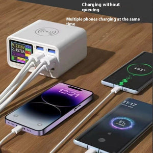 Universal Digital Display Charger for United States with Yes Output CHF - Charge Like a Wizard USB Multi-port Magic