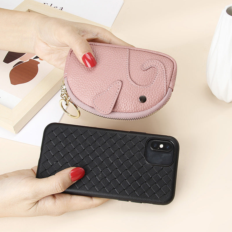 Universal Elephant Wallet with Solid Color Leather and Silver Accents - Quirky for the Creative Woman united states chf