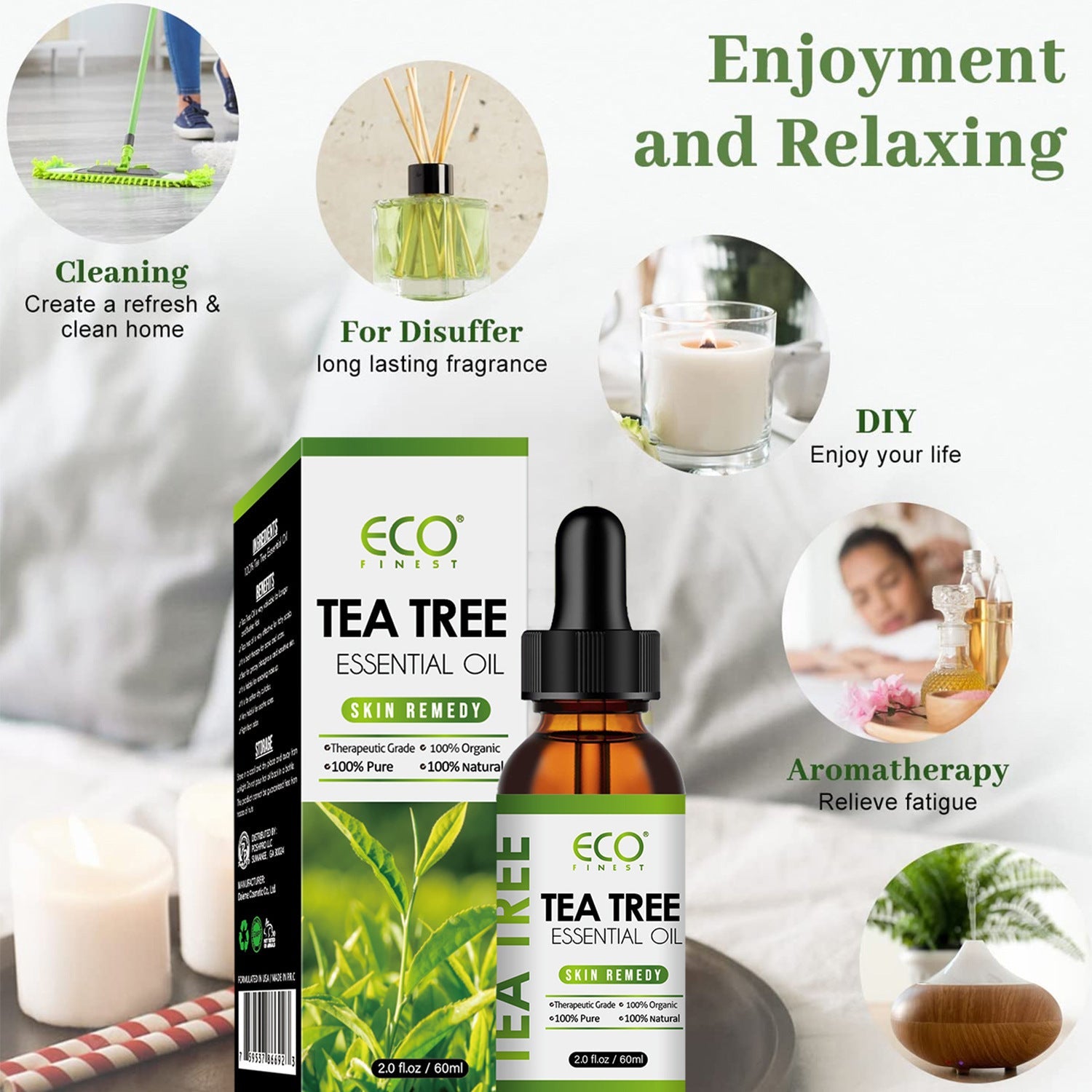 Universal Essential Oil Net 60 Pack for Skin Care and Aromatherapy - Teleplus essential oil