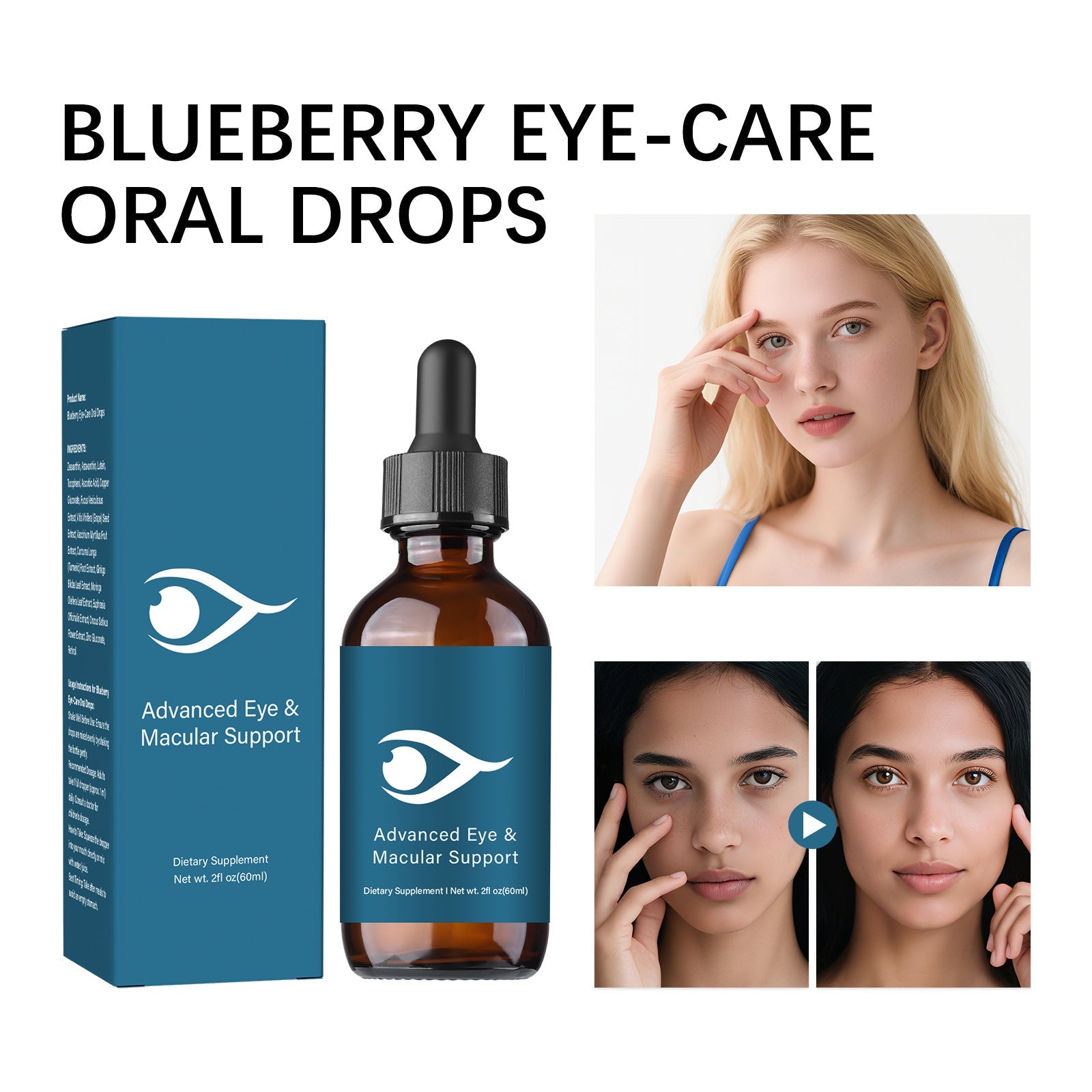 Universal Eye Care Drops 60ml Lubricant for Dry Eyes Men Women - Teleplus eye care oral