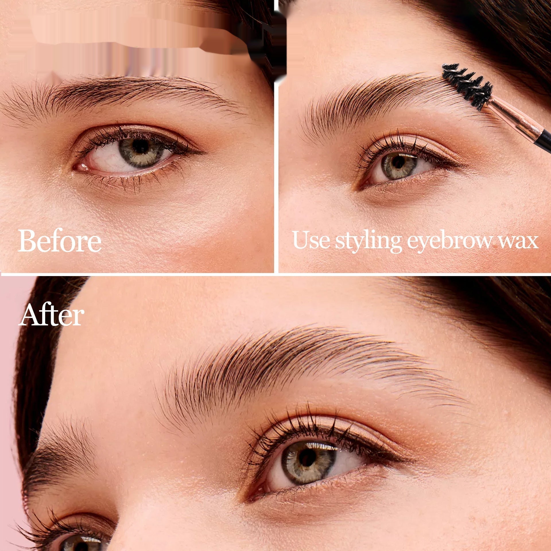 Universal Eyebrow Wax and Powder Set with Wild Colorless Gel for Setting - Teleplus wild colorless gel setting eyebrow