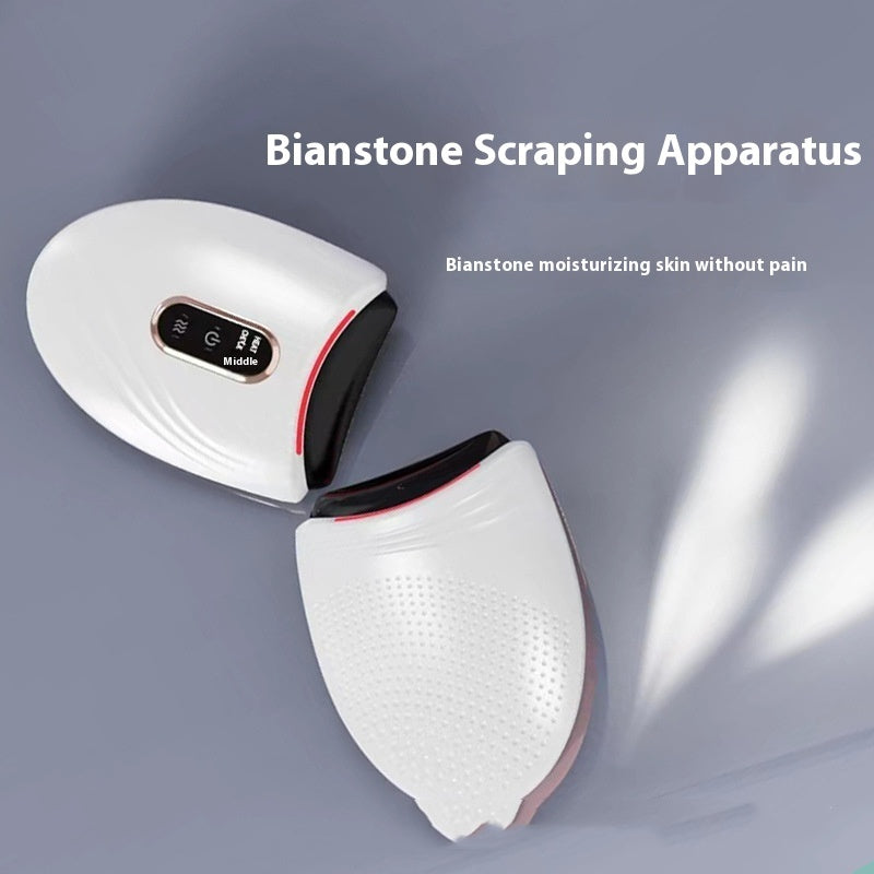 Body Stone Scraping Plate with Vibration Heating for Smart Facial Treatments - Scrape Your Way to Beauty Scrapping body