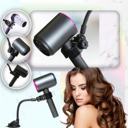 Universal Hair Dryer Bracket with 360° Rotatable Handle and Suction Mount - Bathroom Rotation bathroom hair dryer