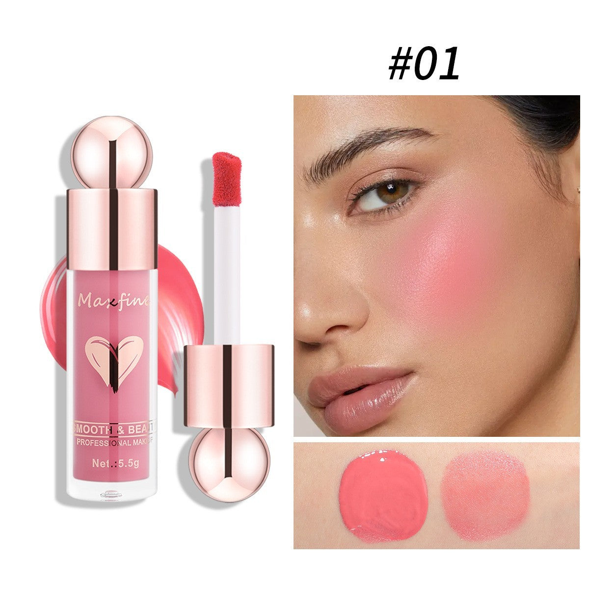 Universal Makeup Liquid Blush for Natural Highlight and Lipstick - Teleplus makeup liquid blush highlight natural