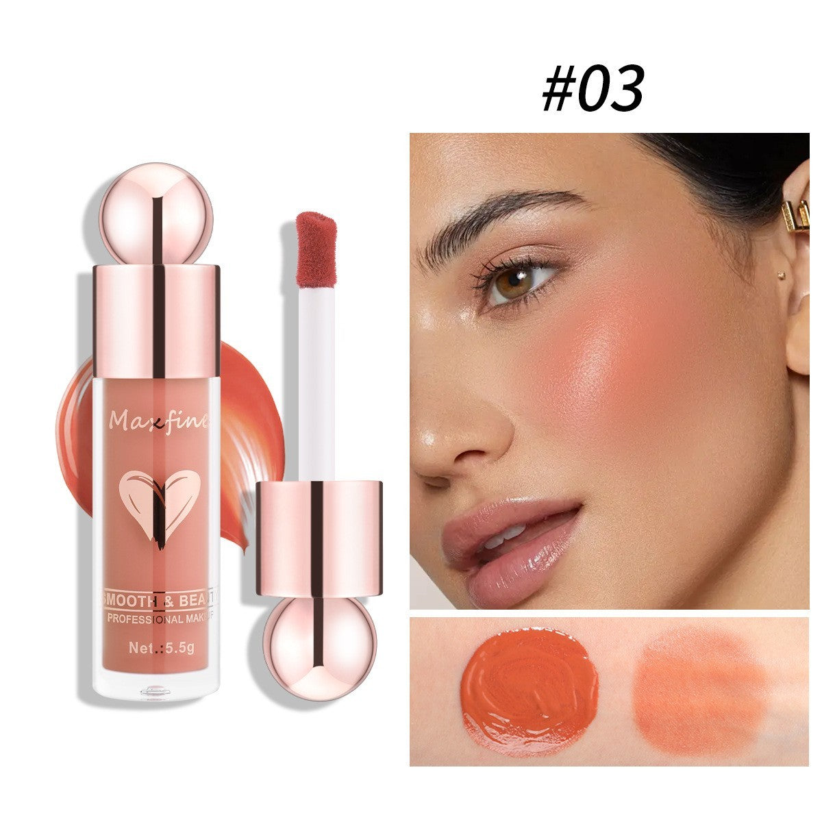 Universal Makeup Liquid Blush for Natural Highlight and Lipstick - Teleplus makeup liquid blush highlight natural