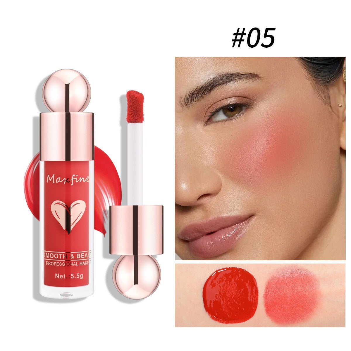 Universal Makeup Liquid Blush for Natural Highlight and Lipstick - Teleplus makeup liquid blush highlight natural