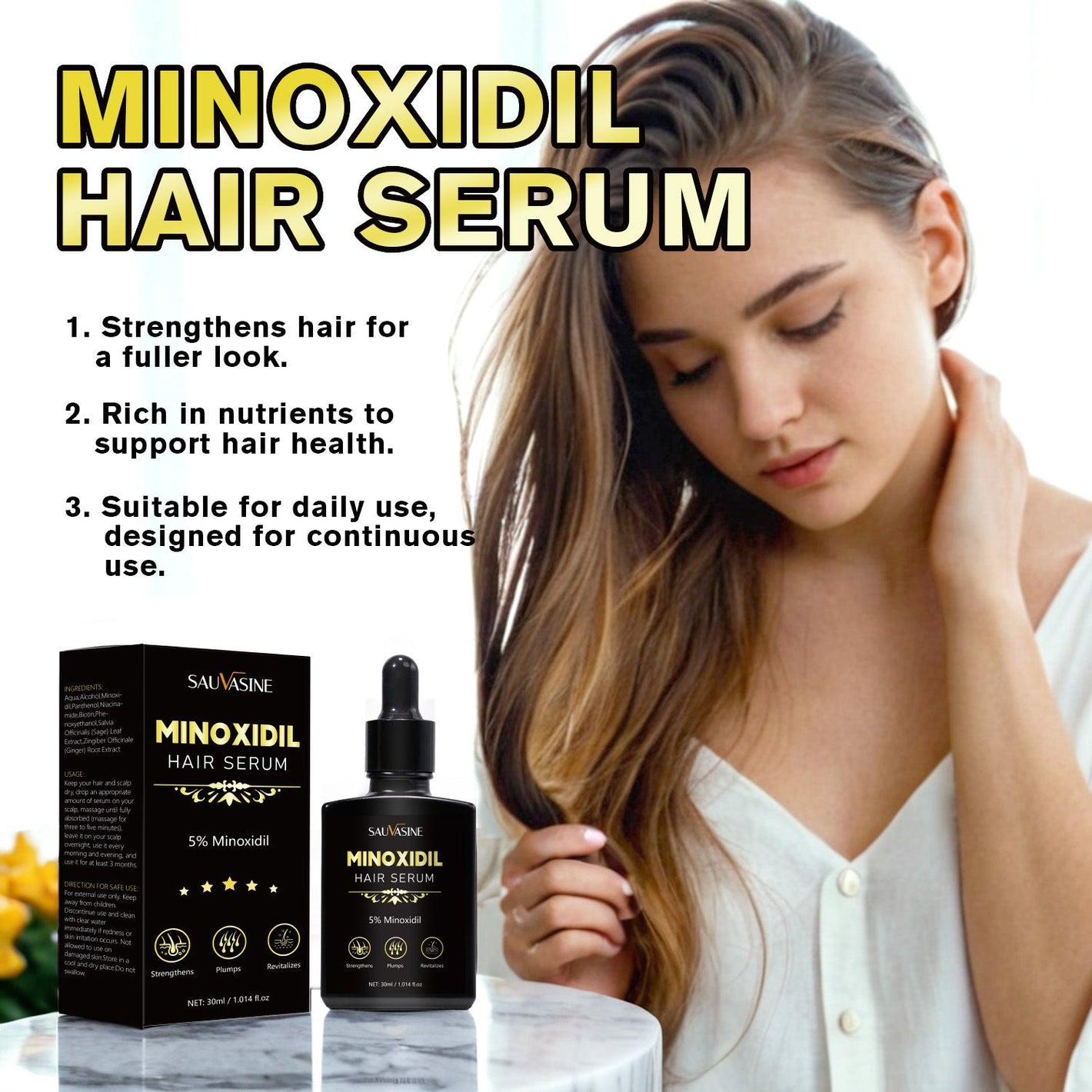 Universal Sauvasine Hair Essence for Men and Women 30ml - universal sauvasine hair essence