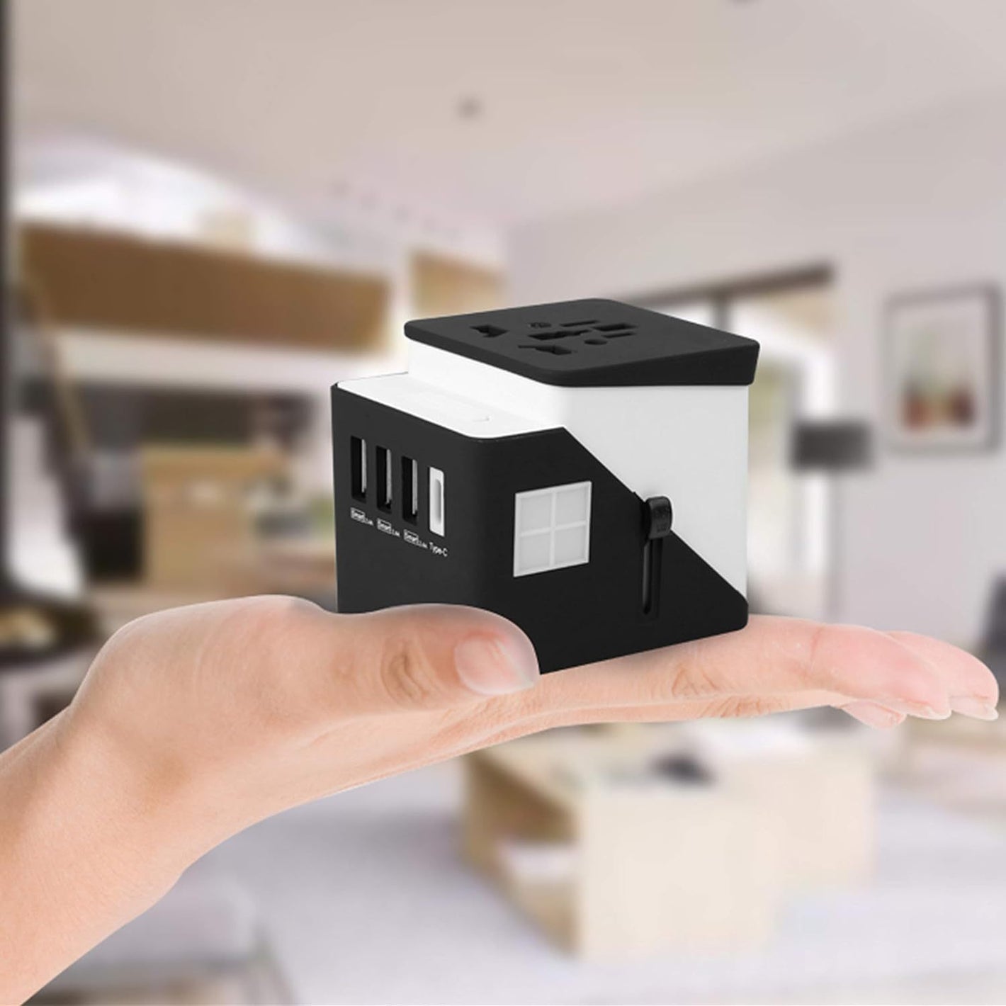 Universal Travel Adapter for Over 200 Countries Including United States and CHF - Power-Hungry Globe Trotters united