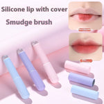 Upgrade Q Soft Portable Silicone Lip Brush with Lidded Handle in Lilac or Peach Pink - upgrade q soft portable silicone