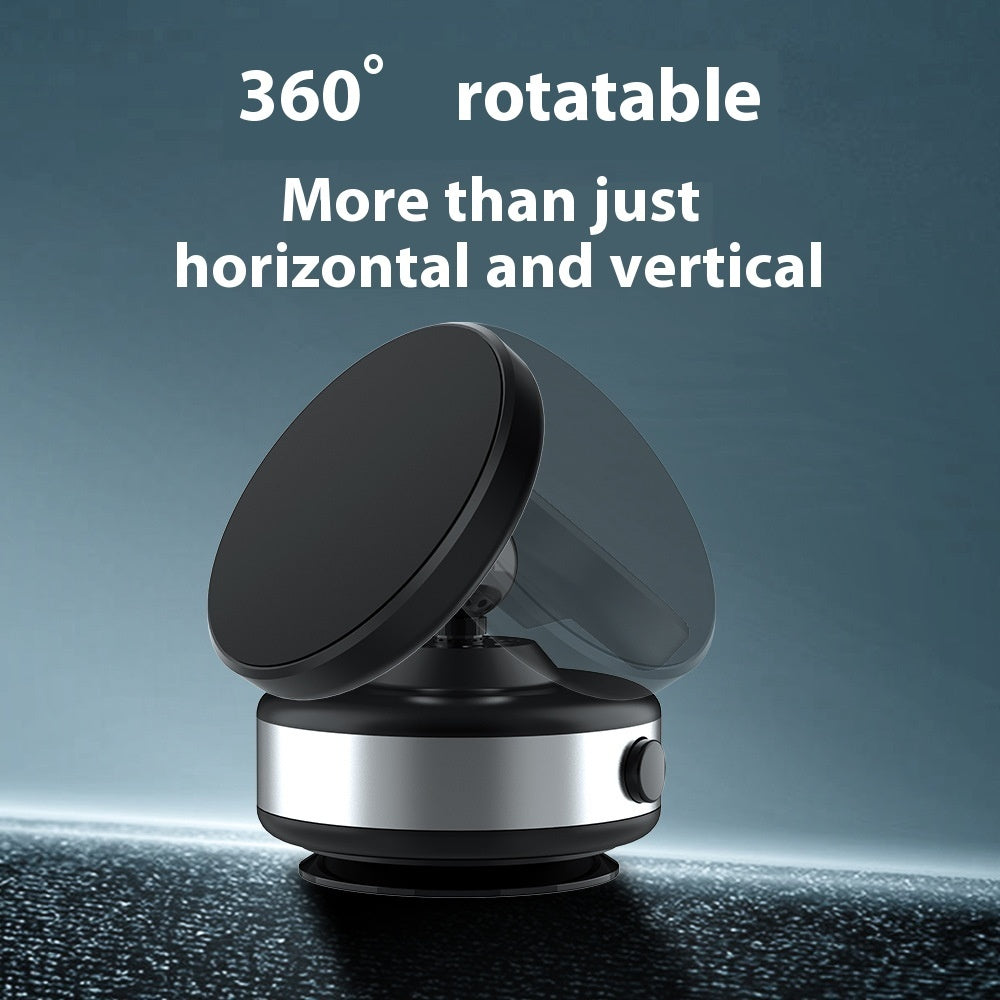 Upgraded Car Phone Holder Magnetic Vacuum Adsorption 15W Silver Black - upgraded car phone holder magnetic vacuum