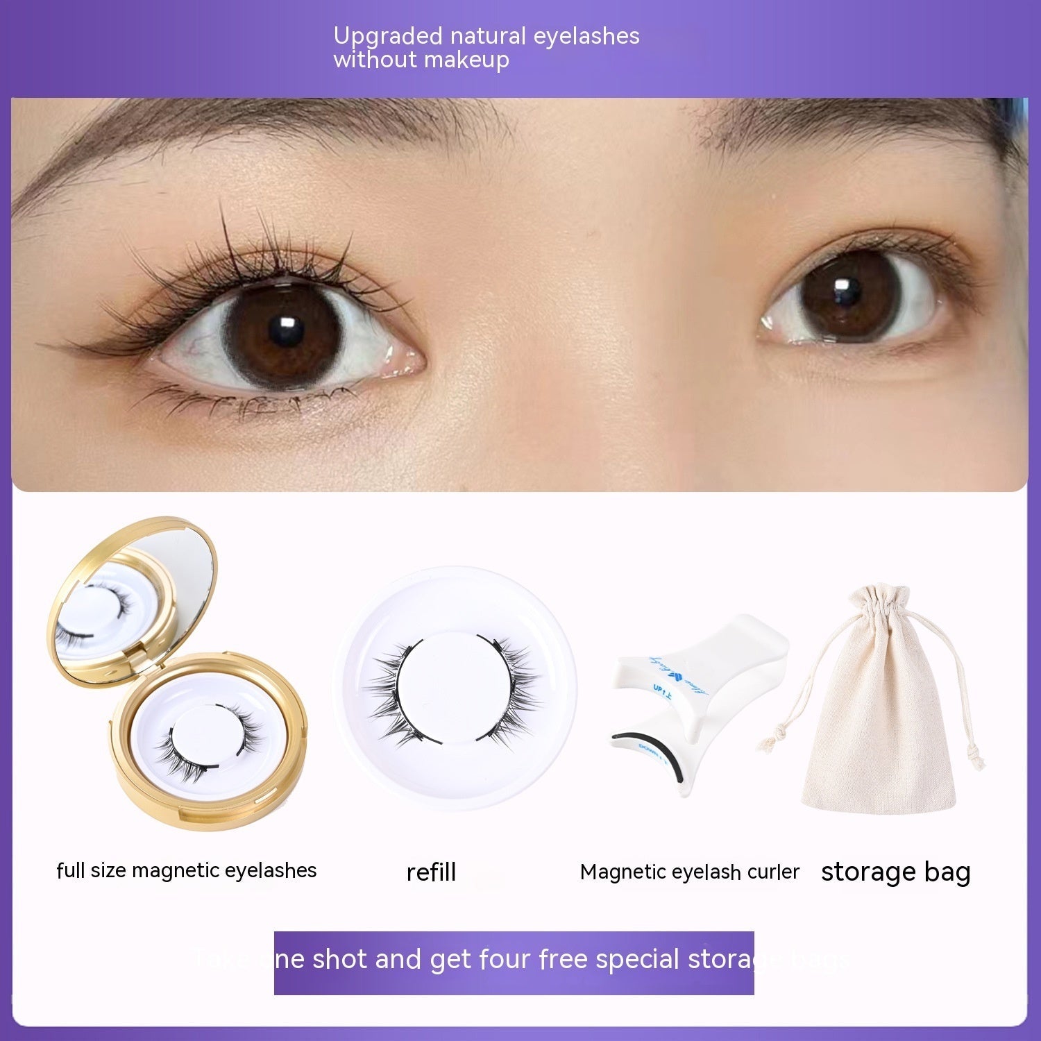 Upgraded Devil Elf Magnetic False Eyelashes with Adhesive-Free Refill - Teleplus Adhesive Free magnetic adhesive free