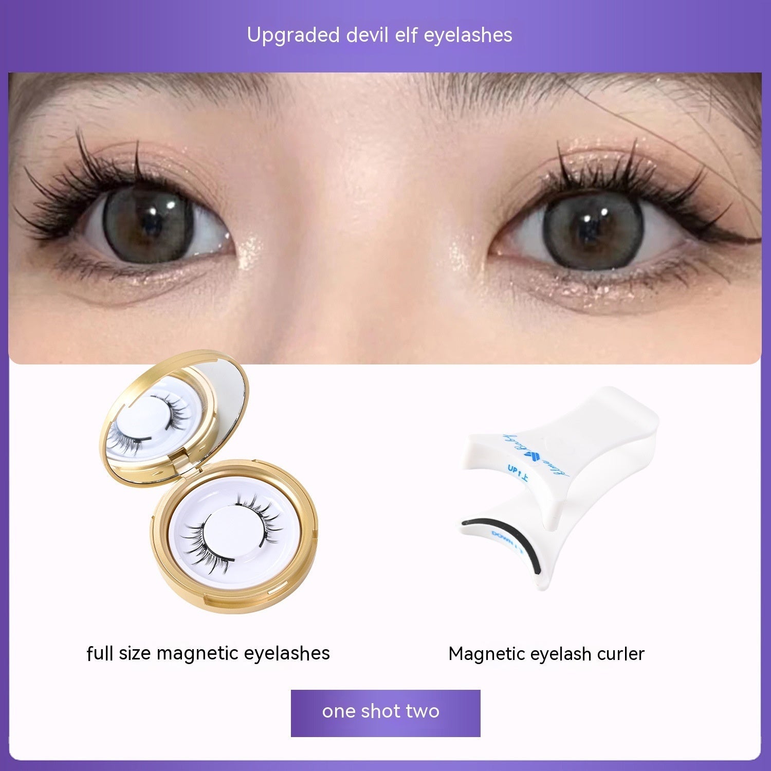 Upgraded Devil Elf Magnetic False Eyelashes with Adhesive-Free Refill - Teleplus Adhesive Free magnetic adhesive free