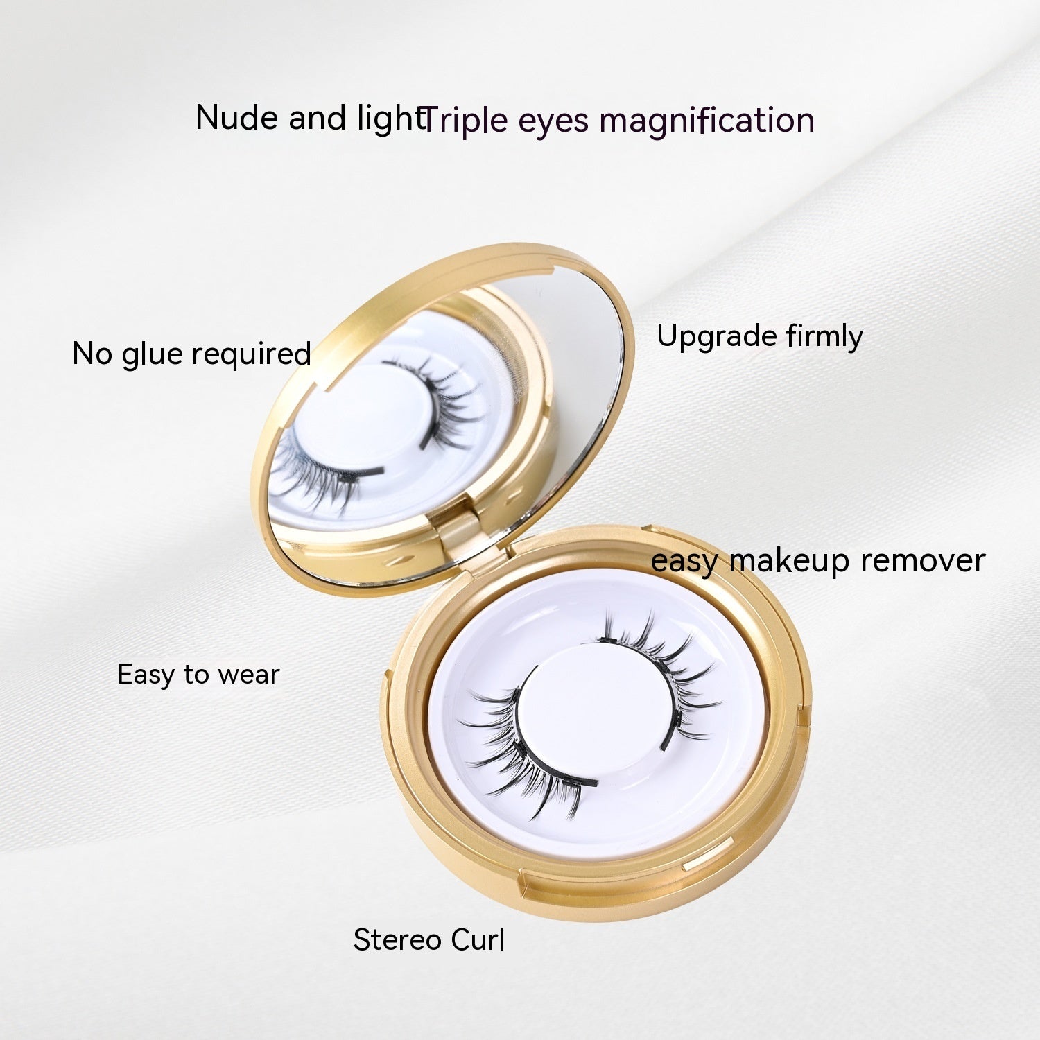 Upgraded Devil Elf Magnetic False Eyelashes with Adhesive-Free Refill - Teleplus Adhesive Free magnetic adhesive free