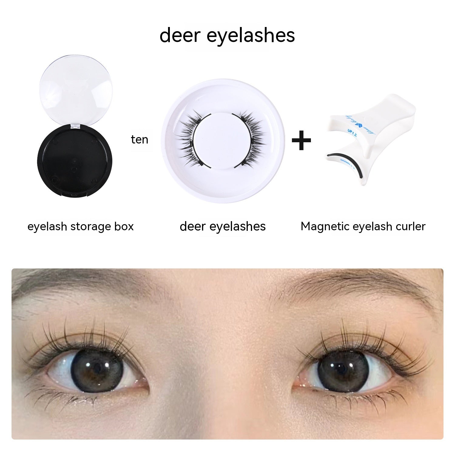 Upgraded Devil Elf Magnetic False Eyelashes with Adhesive-Free Refill - Teleplus Adhesive Free magnetic adhesive free